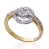 Designer Ring with Certified Diamonds In 14k Gold - LR2254PCL